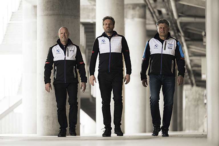 Die Köpfe hinter BMWs SBK-Projekt: Shaun Muir, Marc Bongers und Michael Galinski (v.l.)