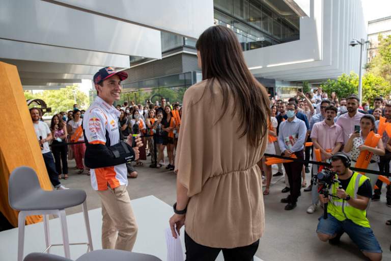 Marc plauderte entspannt auf der Bühne