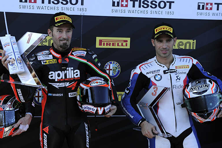Die erfolgreichsten Italiener: Max Biaggi (li.) und Marco Melandri