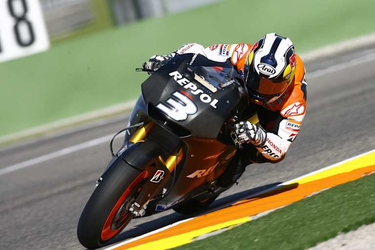 Dani Pedrosa bei den Tests in Valencia