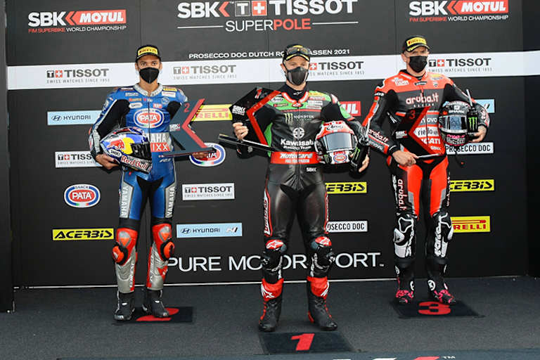 Erste Startreihe: Razgatlioglu, Rea und Redding