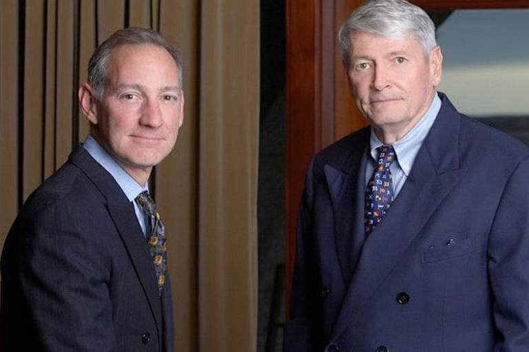 Liberty-Media-Geschäftsleiter Greg Maffei (links) mit Firmenpräsident John Malone