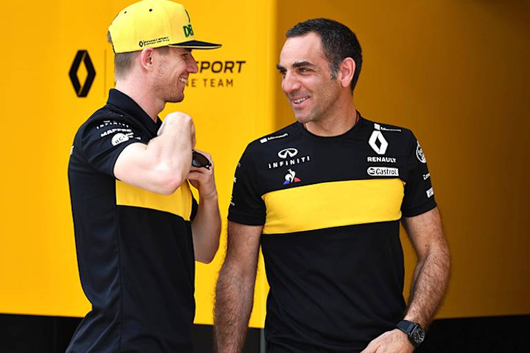 Cyril Abiteboul mit Nico Hülkenberg