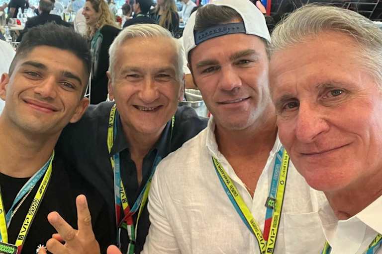 Ducati-Wiedervereinigung: Jorge Martin, Davide Tardozzi, Fonsi Nieto und Paolo Ciabatti (v.l.)