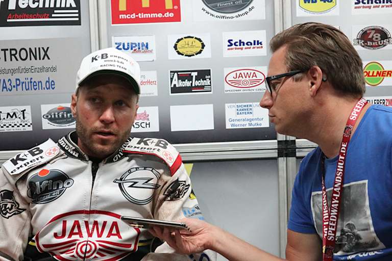 SPEEDWEEK-Redakteur Ivo Schützbach im Gespräch mit Martin Smolinski