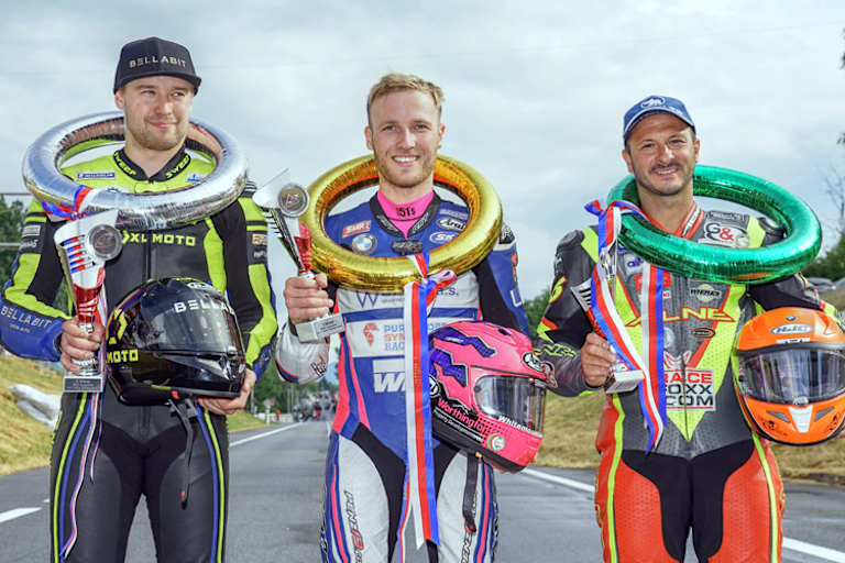 Podium Lauf 2: Erno Kostamo, Davey Todd und Didier Grams (v.l.)