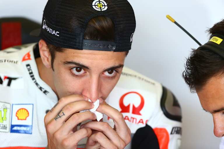 Andrea Iannone reagierte auf seine Leistung leicht verschnupft