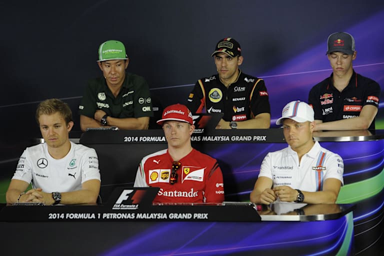 Die jungen Kvyat und Bottas (rechts oben und unten): Nicht ein wenig blass?