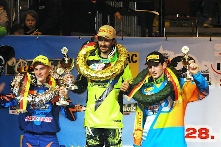 Das Podium in der Chemnitzer Arena