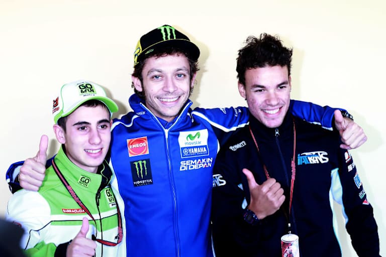 VR46 Academy: Niccolò Antonelli, Valentino Rossi und Franco Morbidelli