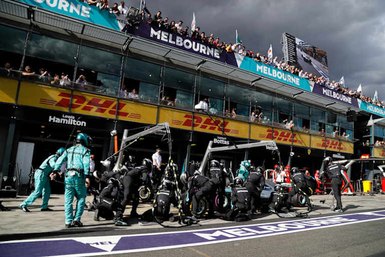 Bis zu seinem Reifenwechsel führte der Champion das Rennen in Melbourne an