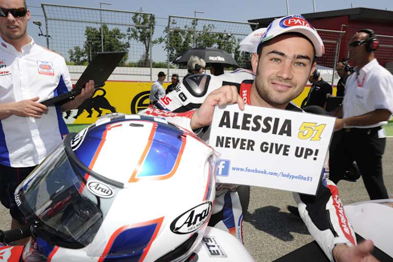 Leon Haslam wünscht der verunglückten Alessia Polita alles Gute