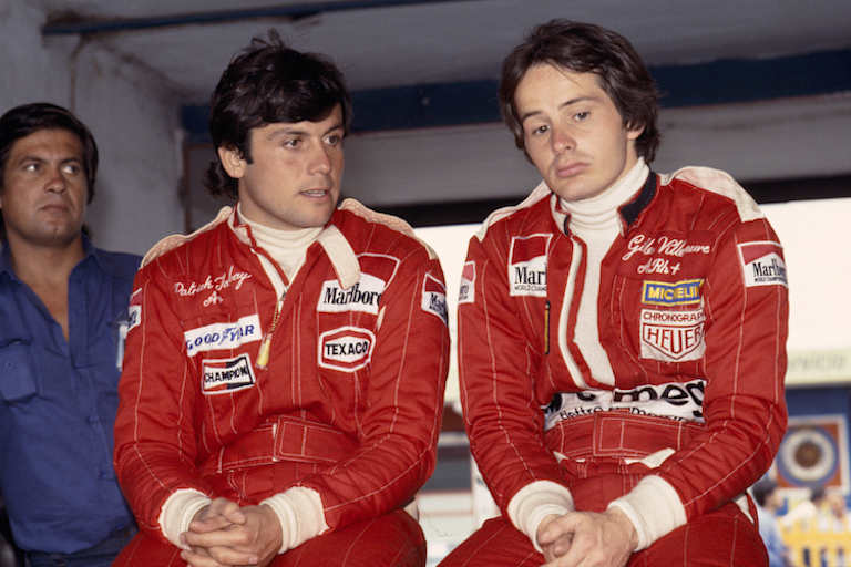 Gilles Villeneuve (rechts) mit seinem Kumpel Patrick Tambay