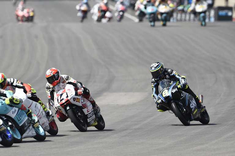 Rookie Tony Arbolino mischte in Sachsen ganz vorne mit