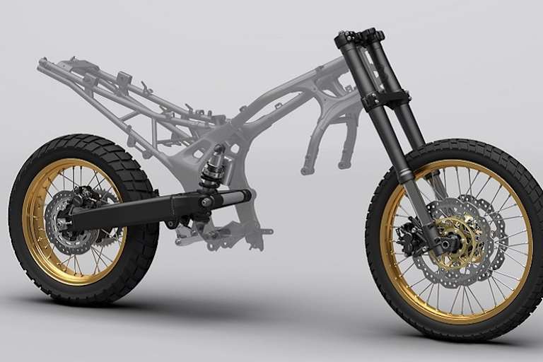 Der Motor ist genau der gleiche wie jener der Hornet, doch das Fahrwerk wird spezifisch für die Transalp gebaut