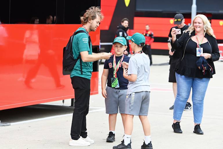 Sebastian Vettel in Silverstone