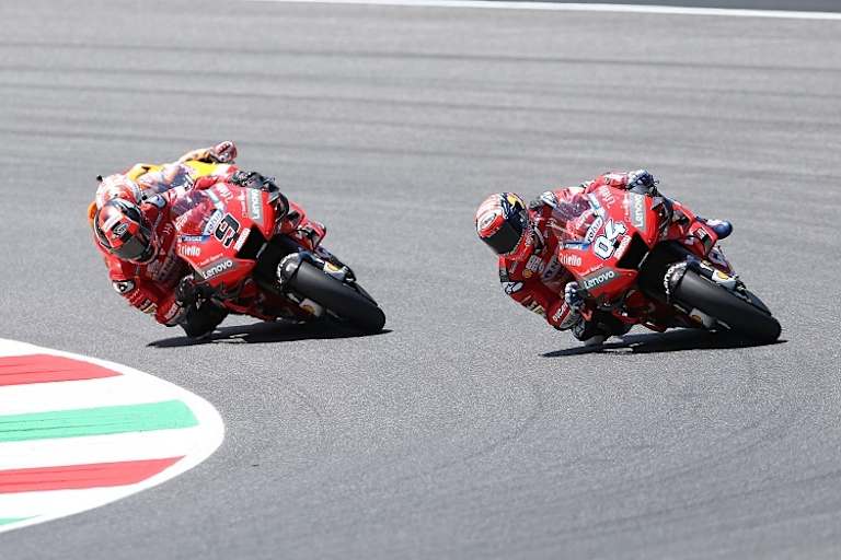 In Mugello setzte sich Petrucci gegen Dovizioso und Márquez durch