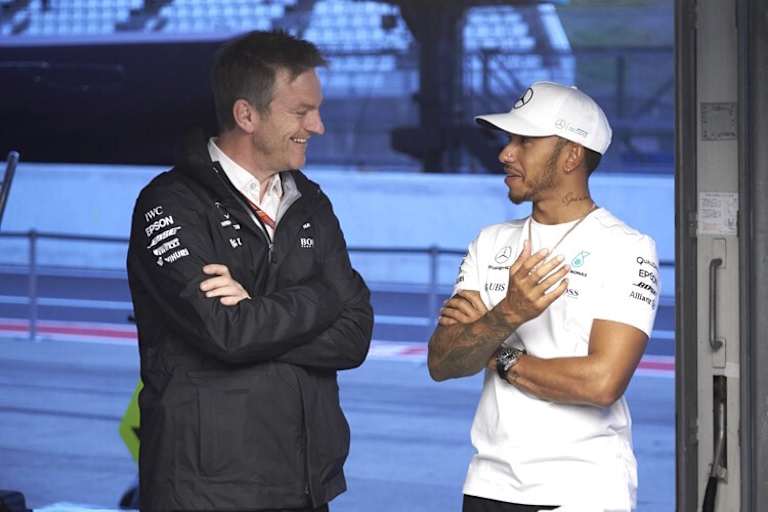 James Allison mit Lewis Hamilton