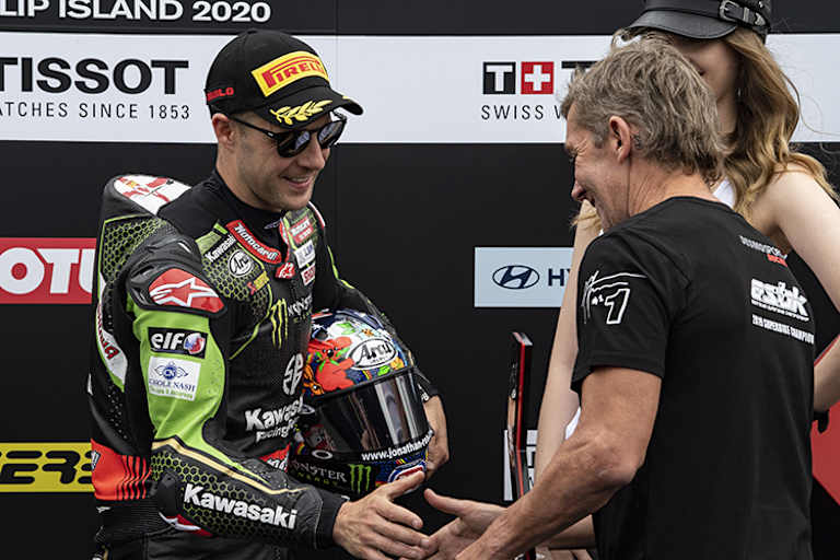 Sieger Jonathan Rea (li.)