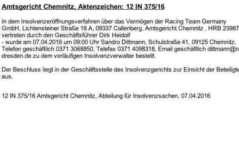 Amtlich bestätigt: Die RTG GmbH schlittert in die Insolvenz