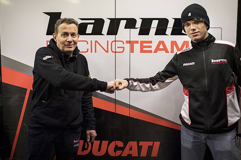 Teamchef Marco Barnabo (li.) mit Nicholas Spinelli