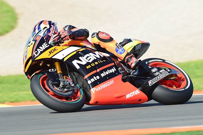 In Valencia schwang sich Bradl erstmals auf die Forward-Yamaha