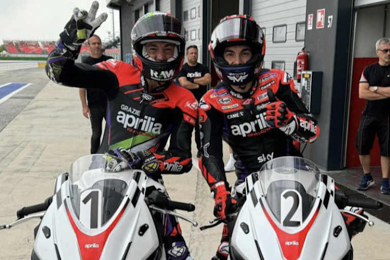Aleix Espargaro (li.) und Maverick Vinales