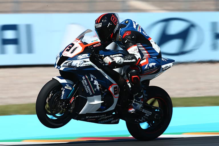 Jordi Torres 2019 auf der Pedercini-Kawasaki