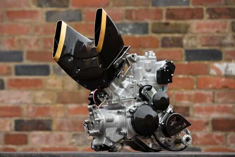 Innovativ: Der Motor der italienischen Manufaktur Vins Motorcycles besteht aus zwei gekoppelten Einzylinder-Zweitaktern