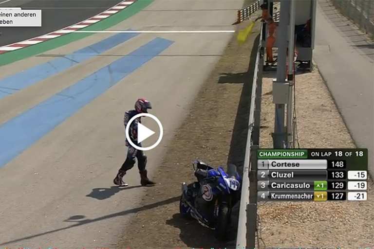 Zum Abbruchzeitpunkt war Mahias unzweifelhaft nicht mehr aktiv im Rennen