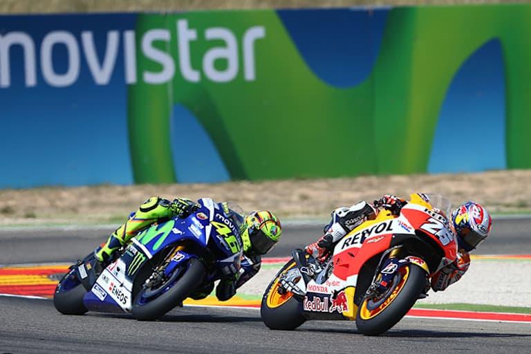 In Aragón setzte sich Pedrosa gegen WM-Leader Rossi durch