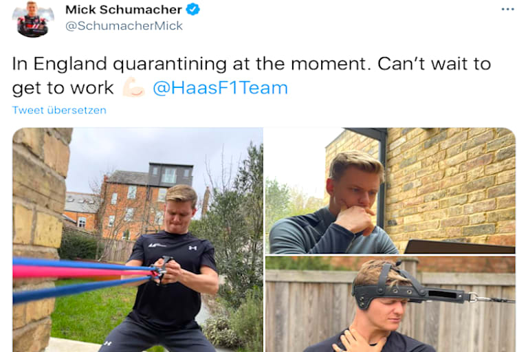 Mick Schumacher beim Training in England