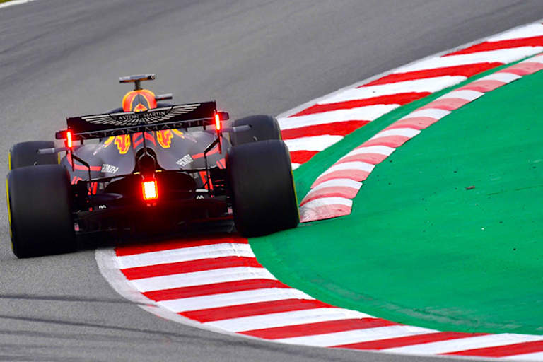 Die Rückleuchten am Red Bull Racing-Renner von Pierre Gasly