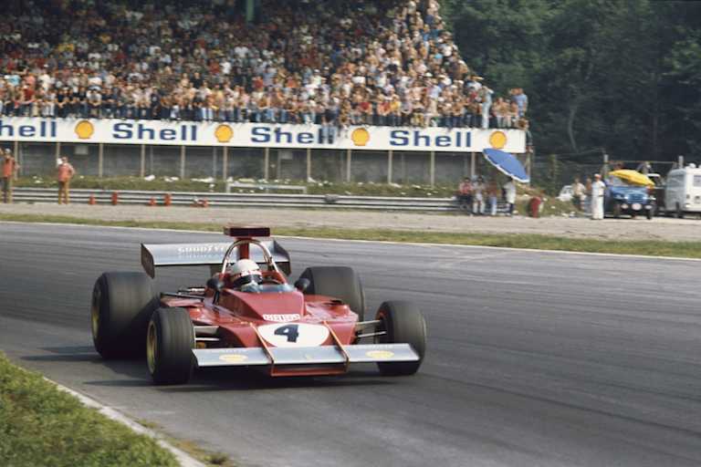 Merzario mit seinem Ferrari 1973 in Monza