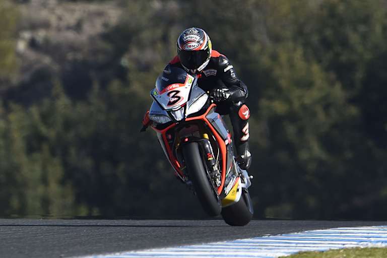 Max Biaggi bei Testfahrten in Jerez