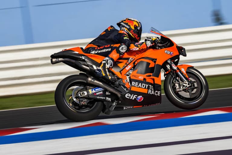 Raúl Fernández in Misano beim Test auf der KTM RC16