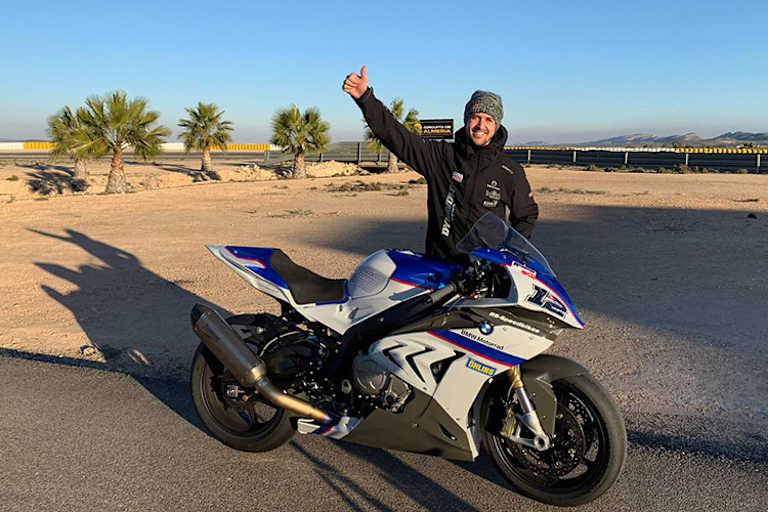 Tom Lüthi in dieser Woche beim Almeria-Training mit der BMW S1000RR