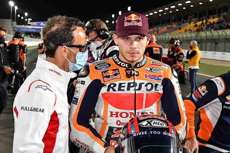 Stefan Bradl mit Teammanager Alberto Puig