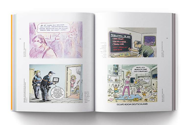 Die Cartoons sind pointiert, ungeschönt und witzig