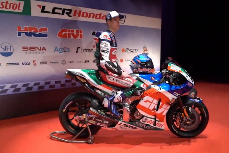 Alex Márquez präsentierte in Cervera das neue Design von LCR Honda Castrol
