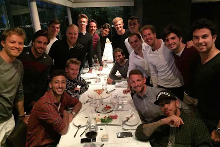 Felipe Massa beim Abendessen der Fahrer