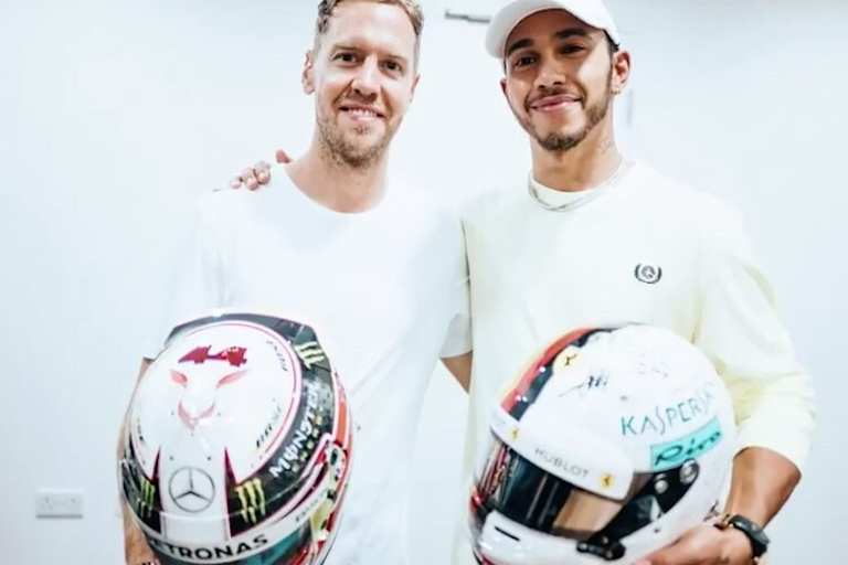 Sebastian Vettel und Lewis Hamilton