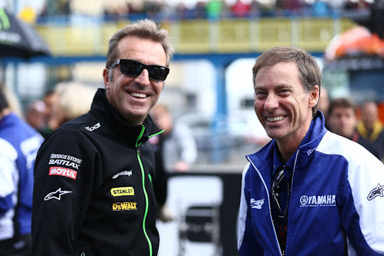 Hervé Poncharal und Yamaha-Renndirektor Lin Jarvis