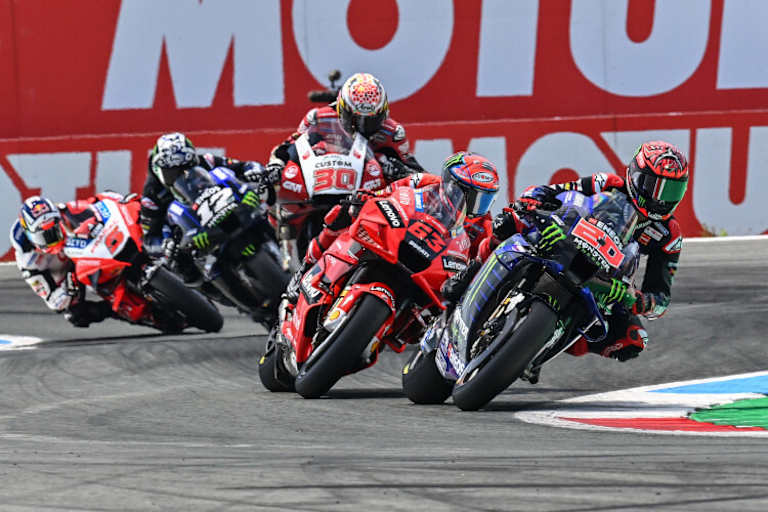 Sobald Quartararo vor Bagnaia lag, fuhr der Yamaha-Pilot davon