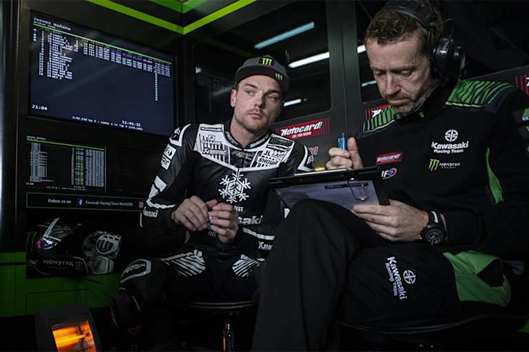 Alex Lowes (li.) mit seinem Crew-Chief Marcel Duinker