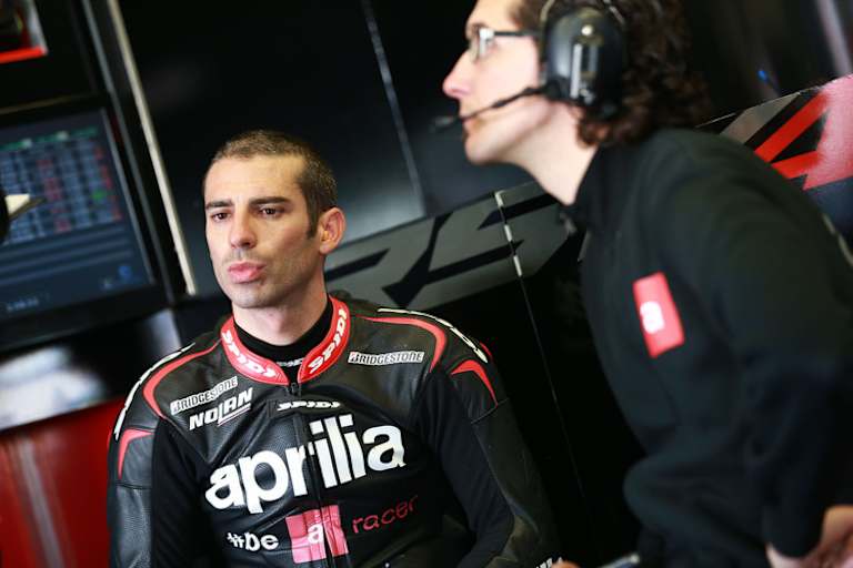 Melandri testet am Mittwoch den Motor mit pneumatischen Ventilen