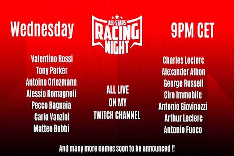 Die Teilnehmerliste für die «All Stars Racing Night» kann sich sehen lassen