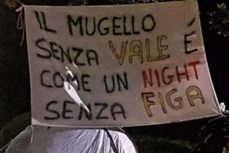 Wehmütiges Transparent in der Toskana: «Mugello ohne Vale ist wie ein Nachtclub ohne Frauen»