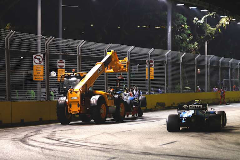 Nach dem Unfall von George Russell