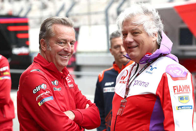 Hervé Poncharal und Pramac-Teambesitzer Paolo Campinoti